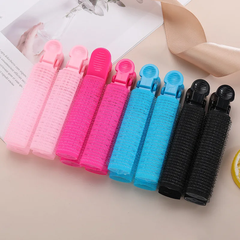 

1/2pcs Pink Natural Fluffy Hair Root Clip Curly Set Reusable Hair Self-Adhesive Bangs Portable Hairstyling Hair Pins Accessories