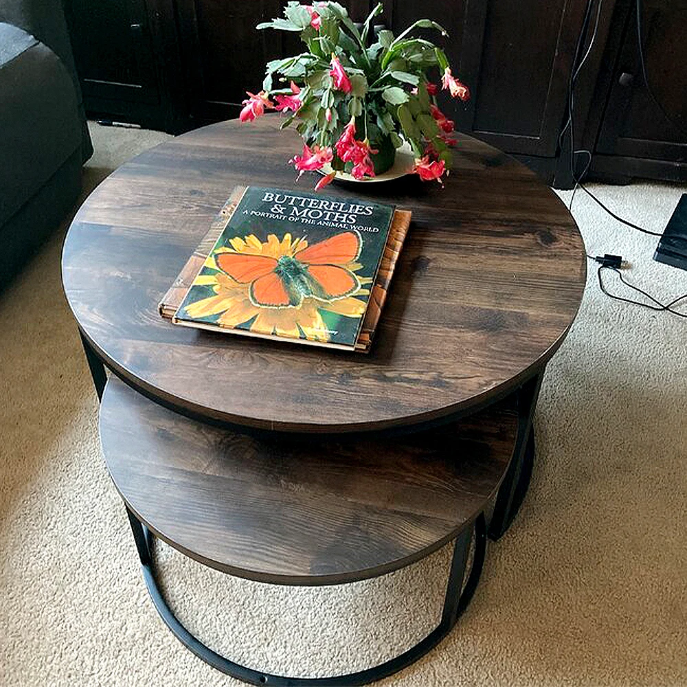 New Cheap Smart Round Marble Tea Desk Set with Metal Frame Living Room Furniture Wooden Top Square Luxury Coffee Table Modern |