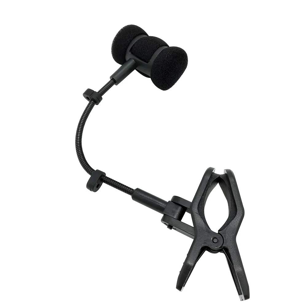 

Flute Microphone Universal Stand Clip Brackets Mic Rack Mount on Oboe Piccolo Clarinet Drum Musical Instrument without Cable