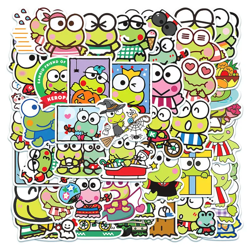 New 50 Pieces Kawaii Kuromi Stickers Cute Hello Kitty for Laptop Case Girls Sanrio My Melody Anime Kids Toys |
