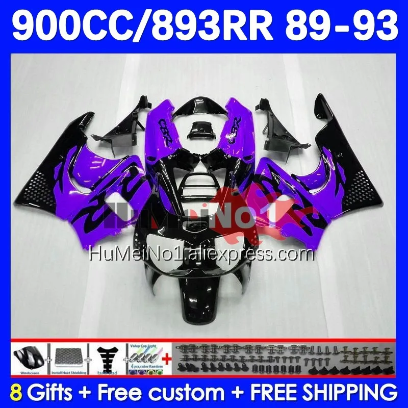 

Body For HONDA CBR893RR CBR 893RR 97No.74 CBR900 CBR893 RR purple blk 1989 1990 1991 1992 1993 CBR900RR 89 90 91 92 93 Fairing