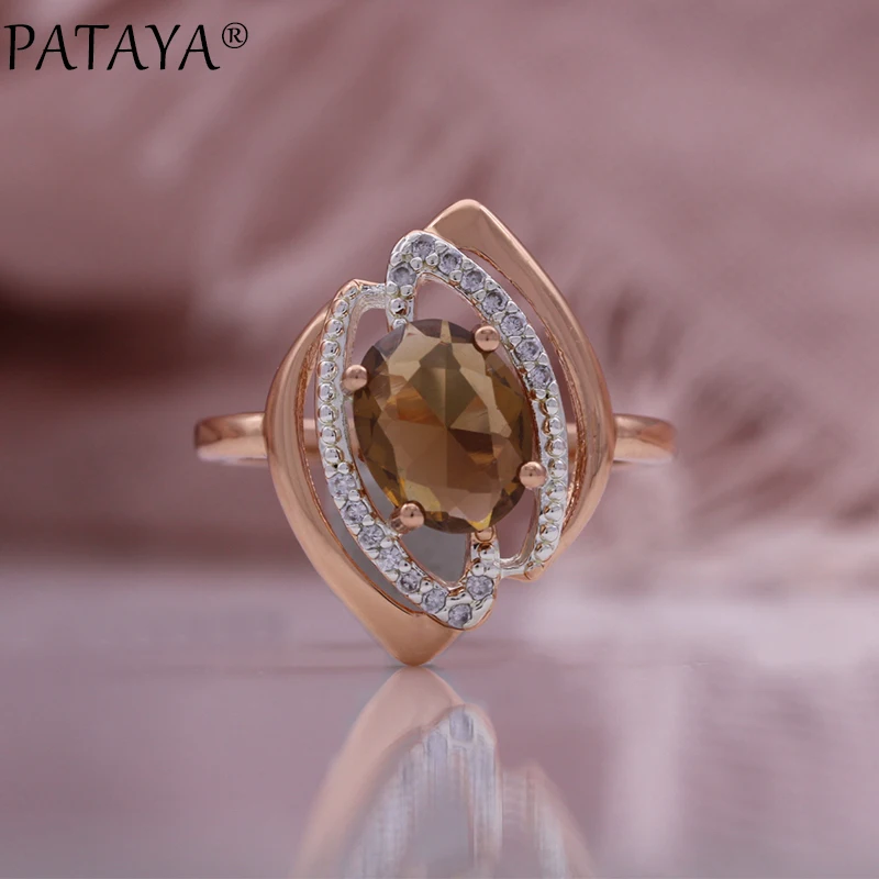 Серьги и кольца PATAYA с натуральным цирконом роскошные женские ювелирные наборы из