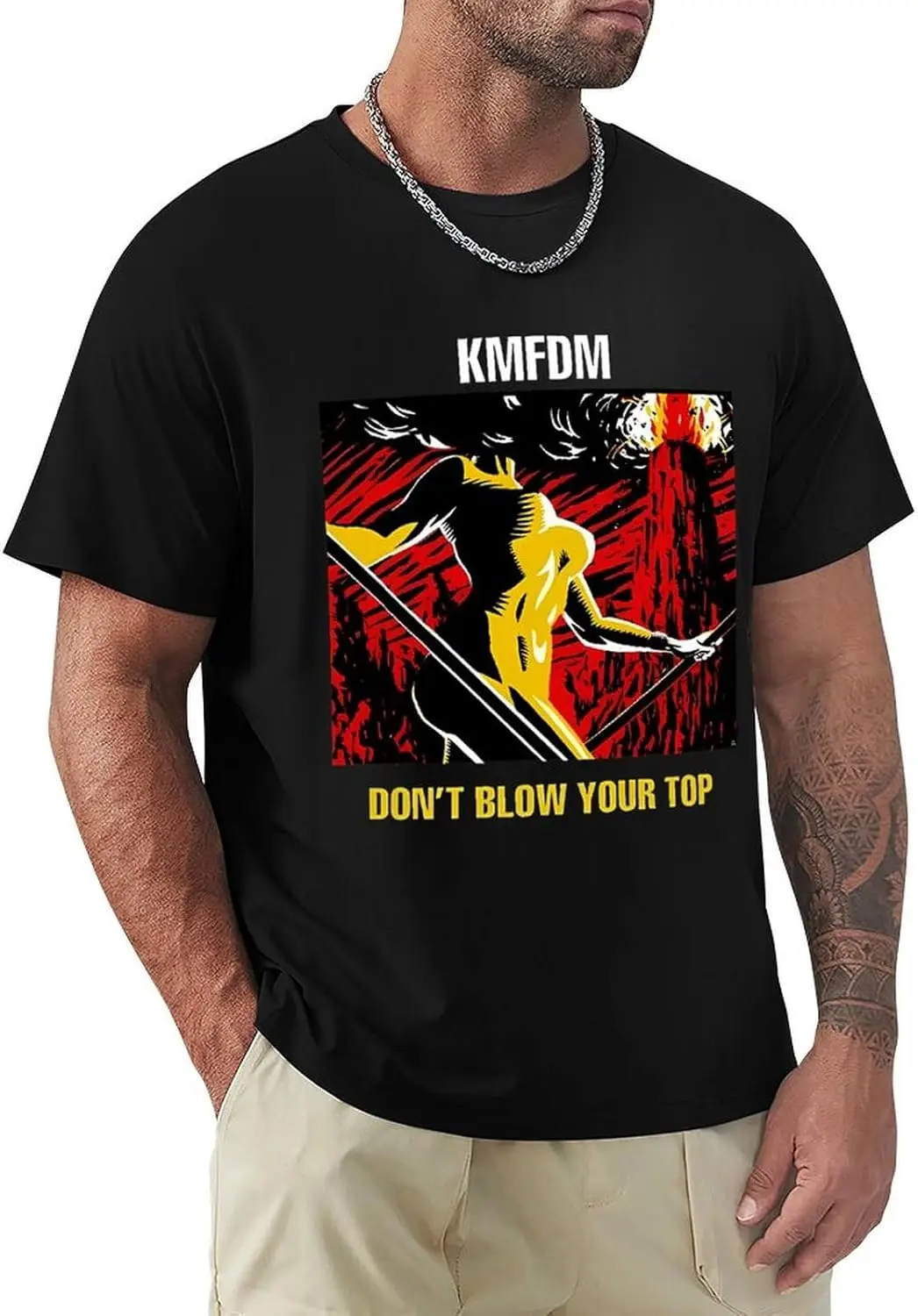 Футболка KMFDMs мужская свободная футболка с круглым вырезом повседневные рубашки