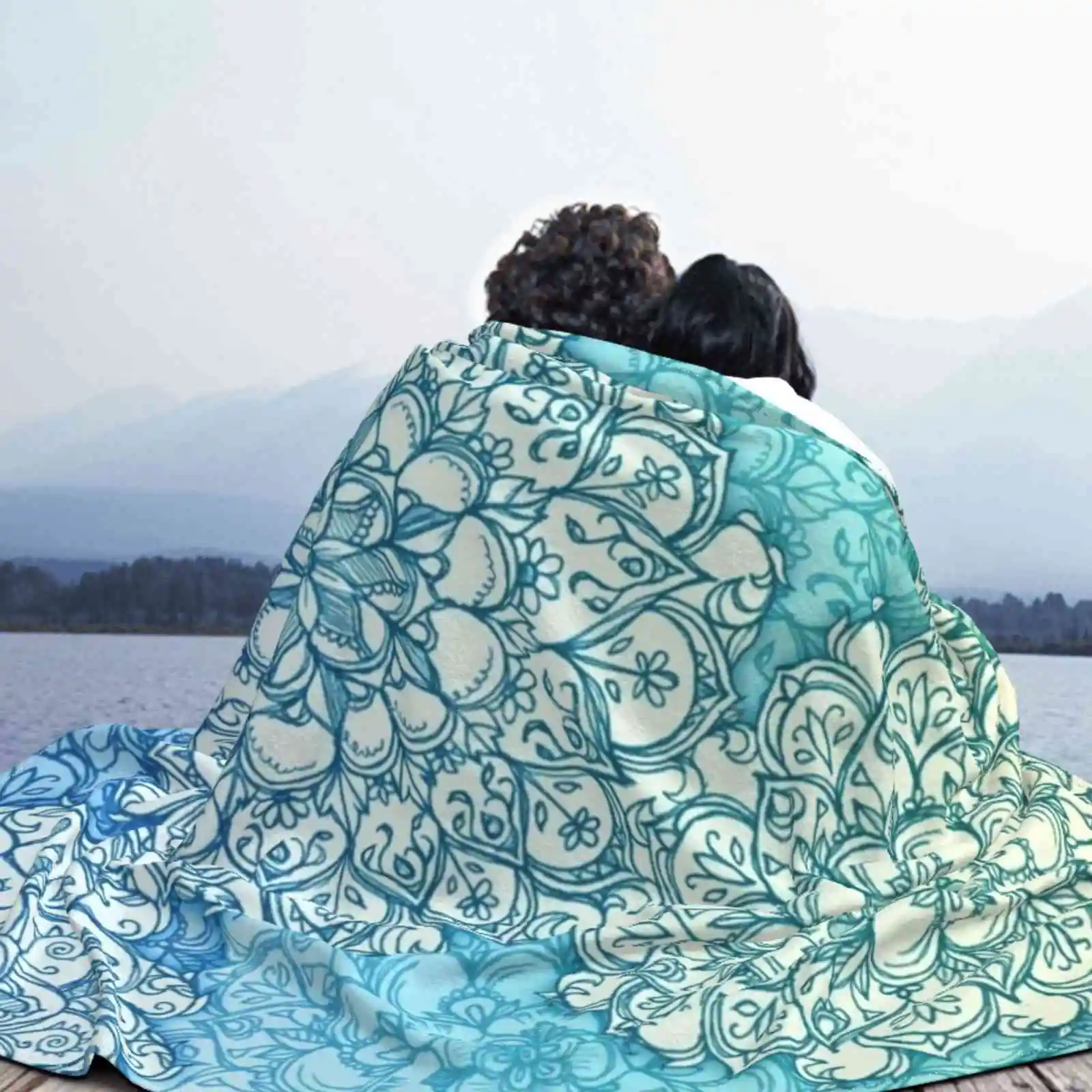 Шариковая ручка Doodle Poem Мягкое теплое одеяло Micklyn Синий Зеленый Мятный Аква-крем