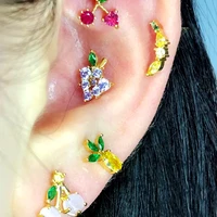 special zircon ears stud earrings tragus lobe conch helix earring cartilage studs on ear pierc korean trendy ear ring y2k egirl