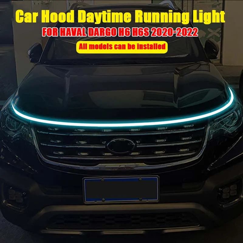

Car Hood Light LED Daytime Running Lights Universal Headlight Strip Waterproof Flexible 12v DRL For Haval Dargo H6 H6S 2020-2022