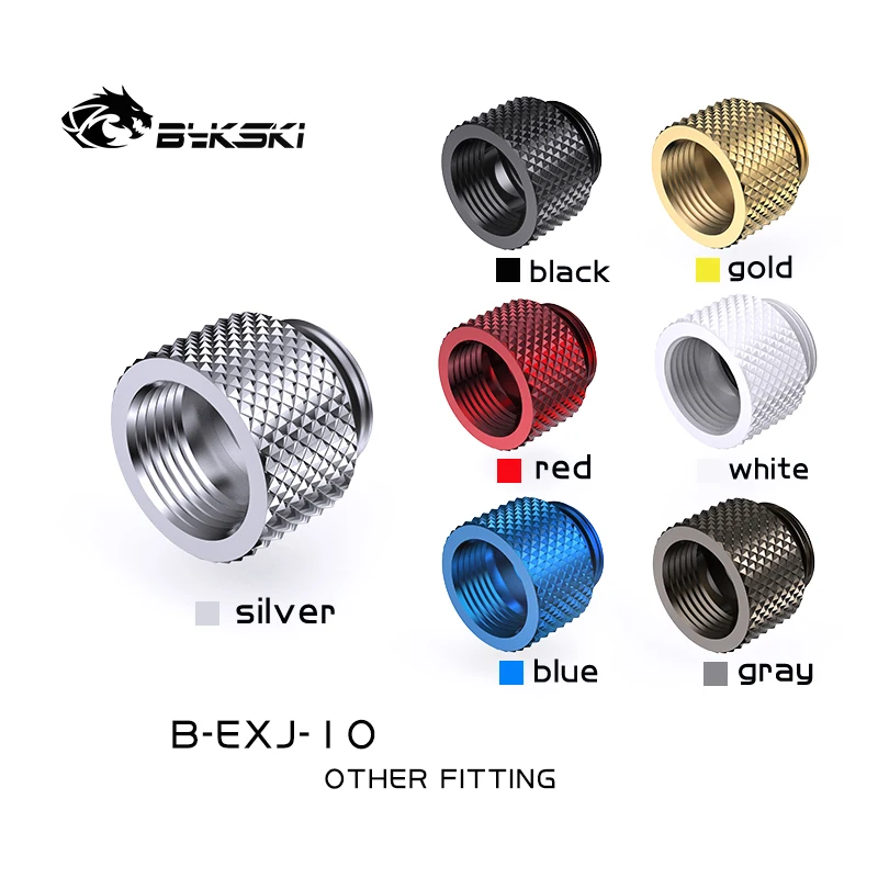 Bykski 7.5mm 10mm 15mm 20mm 25mm 30mm 40mm Male To Female G1/4'' Fittings PC Water Cooling Extender Connector Multil Colors