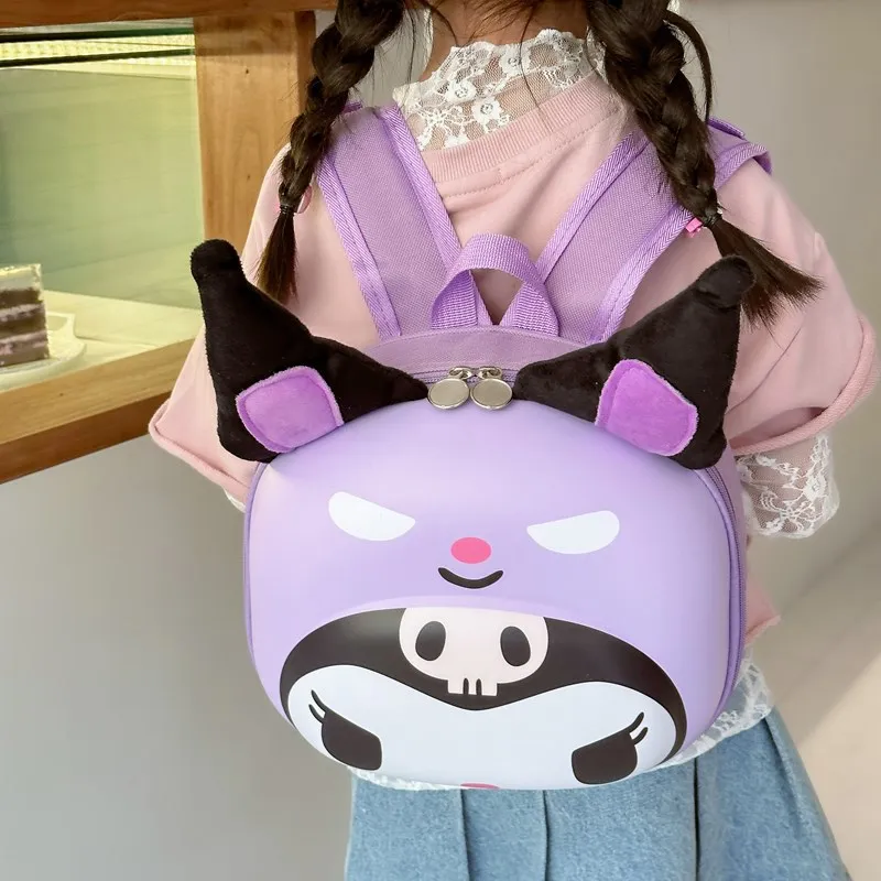Новая детская школьная сумка Sanrios Kuromi милый рюкзак в стиле аниме большая