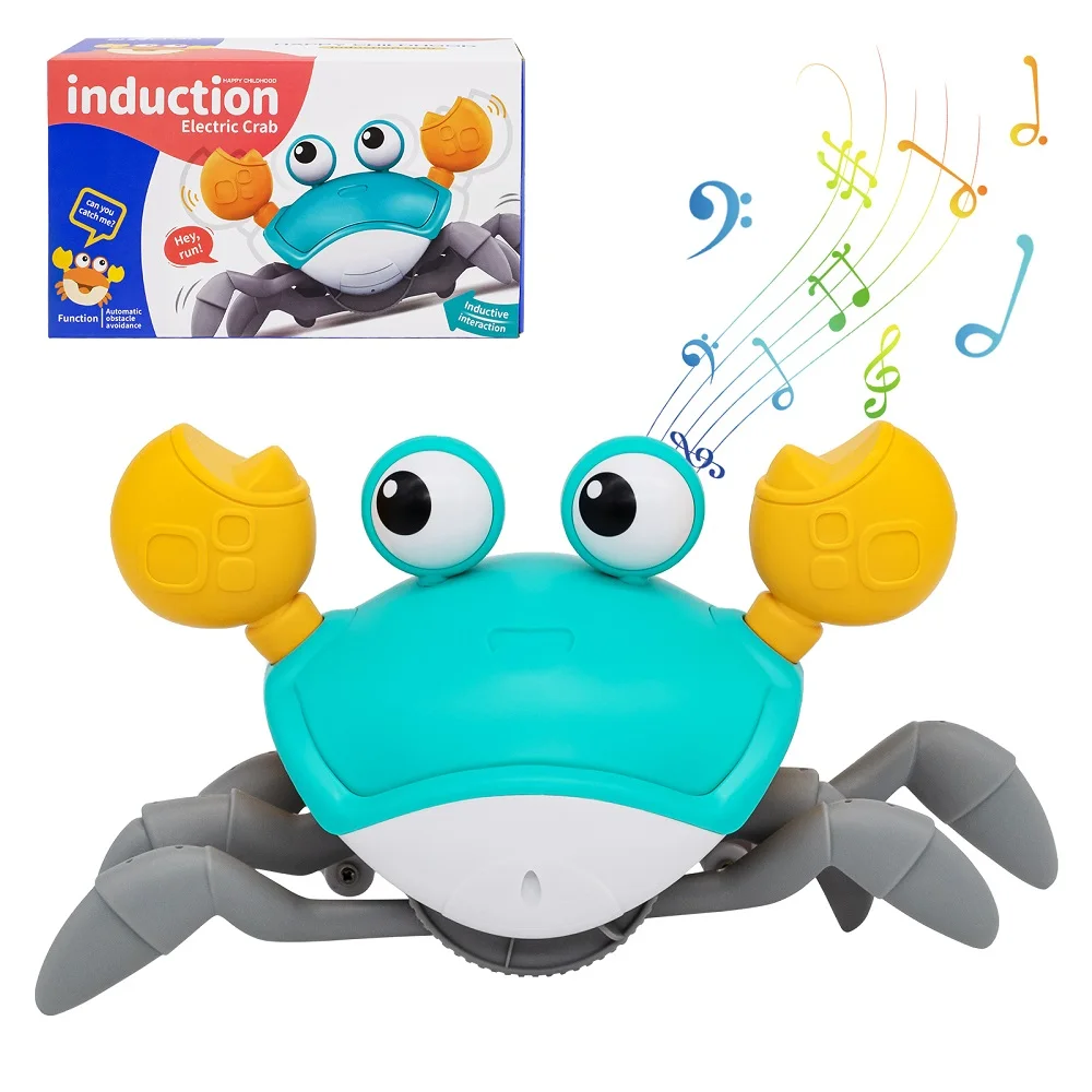 

Interactive Crab Toy for Babies Creative Crawling Crab Escape Electronic Toys Animal Pet Runaway Musical Toy Gift Dropshipping