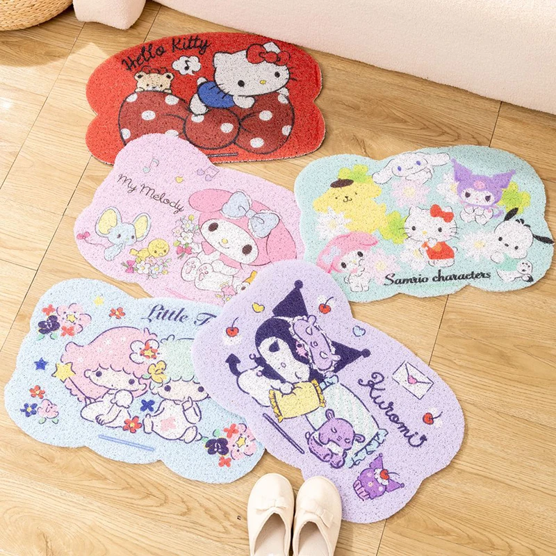 

Sanrio My Melody Kawaii аниме Девочка Сердце милый мультфильм Kuromi Hello Kittys противоскользящие напольные коврики дверной Игрушки для девочек