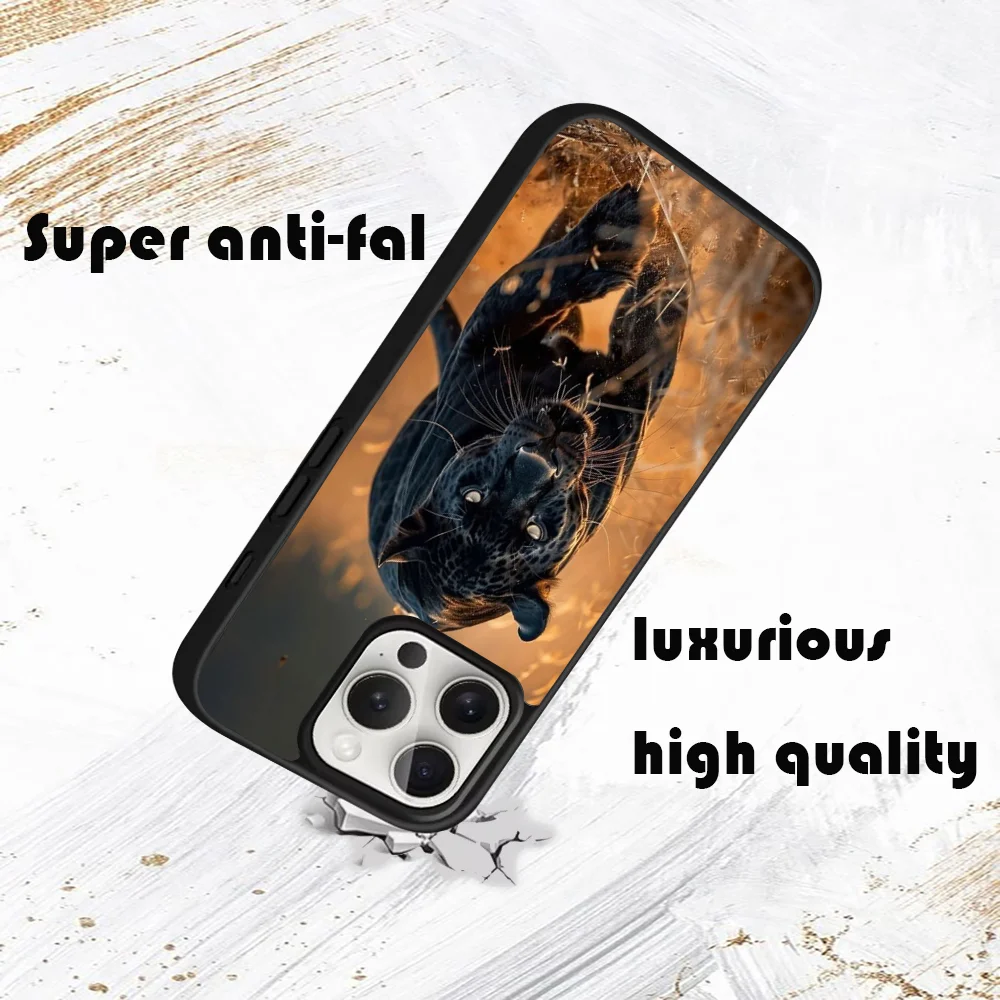 Сила скорости чехол для телефона с изображением животных и пантеры iPhone 16 15 14 13 12 11