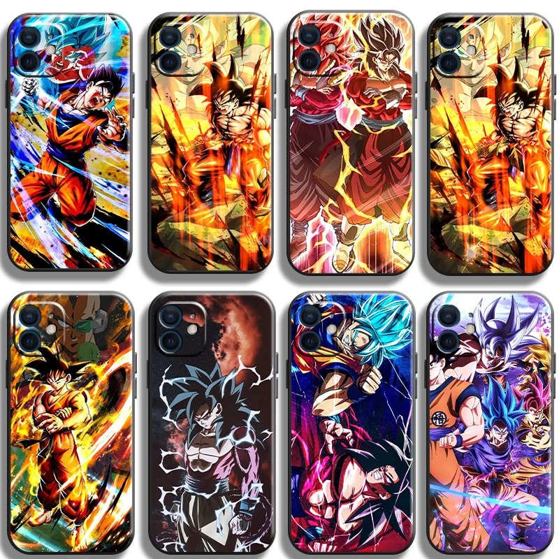 

Japan Anime Dragon Ball Liquid Silicon Coque Silicone Cover Protective TPU Shell Luxury Ultra Black Original