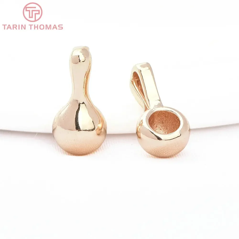 (8332) 10 шт. 6 7x13 5 мм 24-каратного золота латунные подвески в форме капли высокое