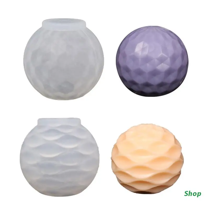 

L5YC 3D Ball Candle Mold Funny Mine Shape Mold for Aromatherapy Candle Soap Making
