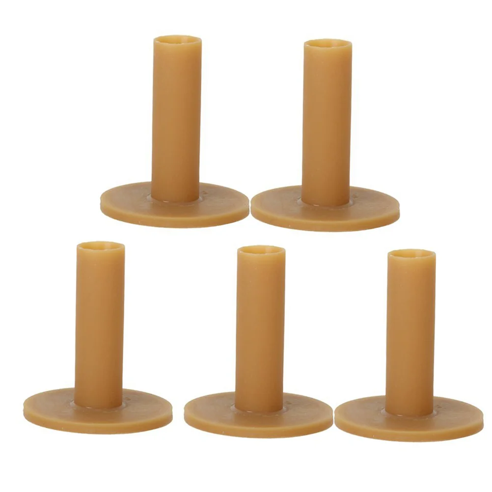 

5pcs 80mm Rubber Tees (Coffee)