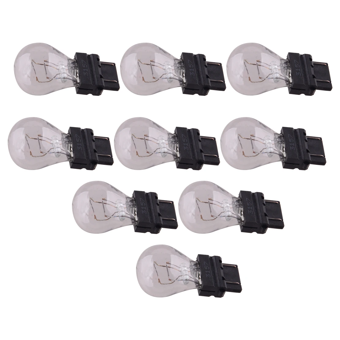 10 шт./комплект 3157 прозрачные стеклянные линзы DRL ходовой сигнал поворота тормозсветильник лампы универсальные 12 в 21 Вт 3000 К