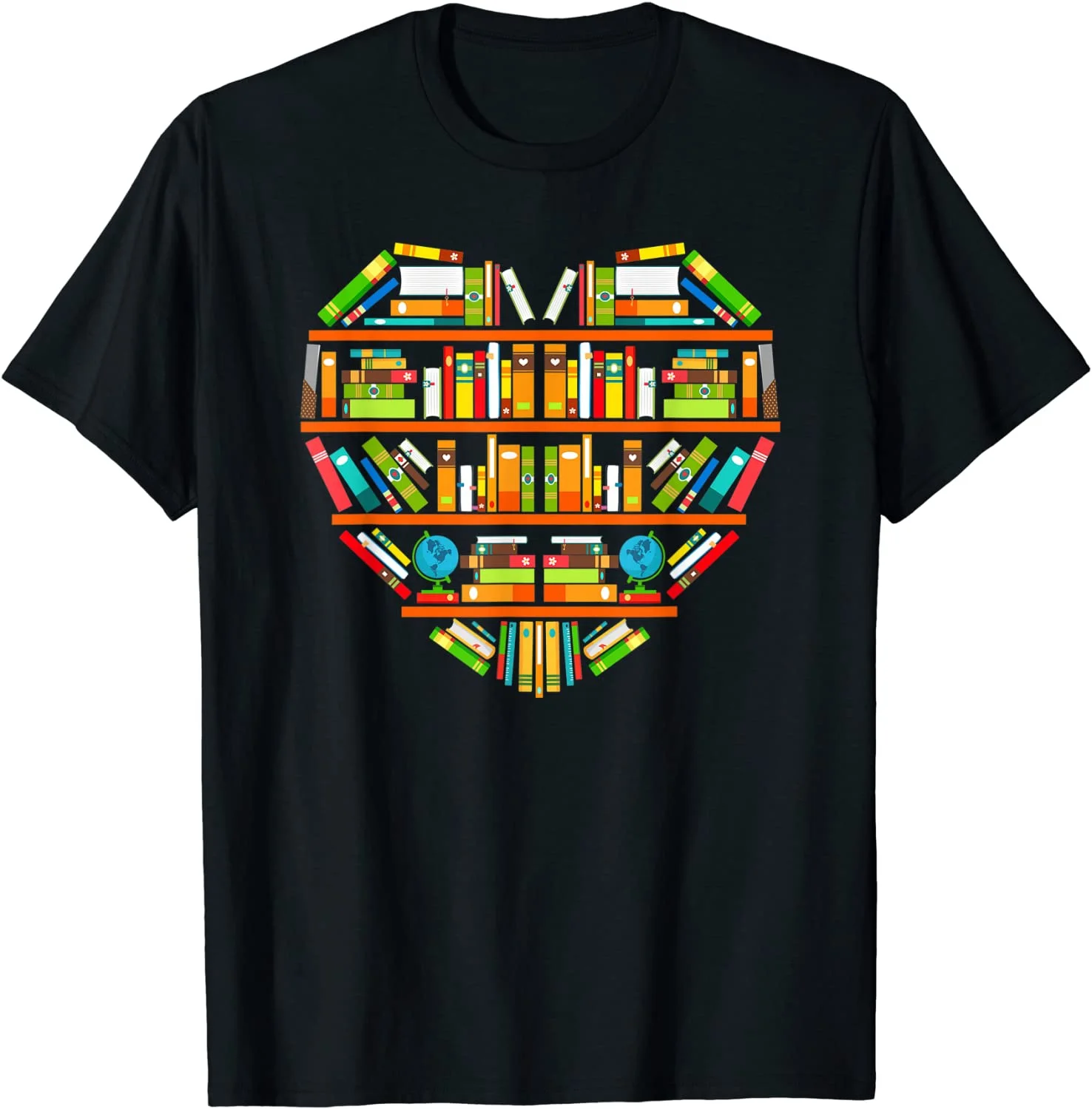 

Book Lover Heart Librarian Reader Bookworm Mother's Day Xmas T-Shirt