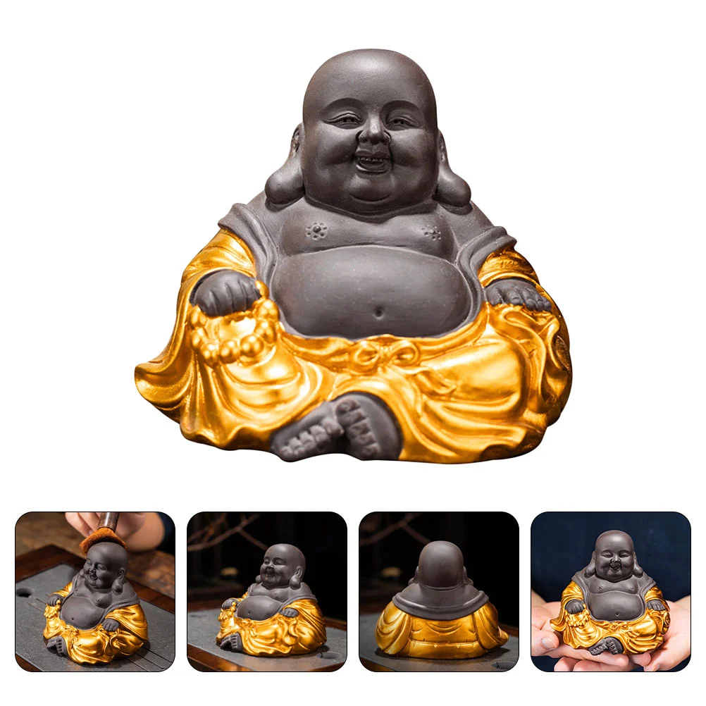 

Maitreya Statue Pottery Figurine Hindu Statue Chinese Fengshui Decoration Meditating Statue Meditating Sculpture