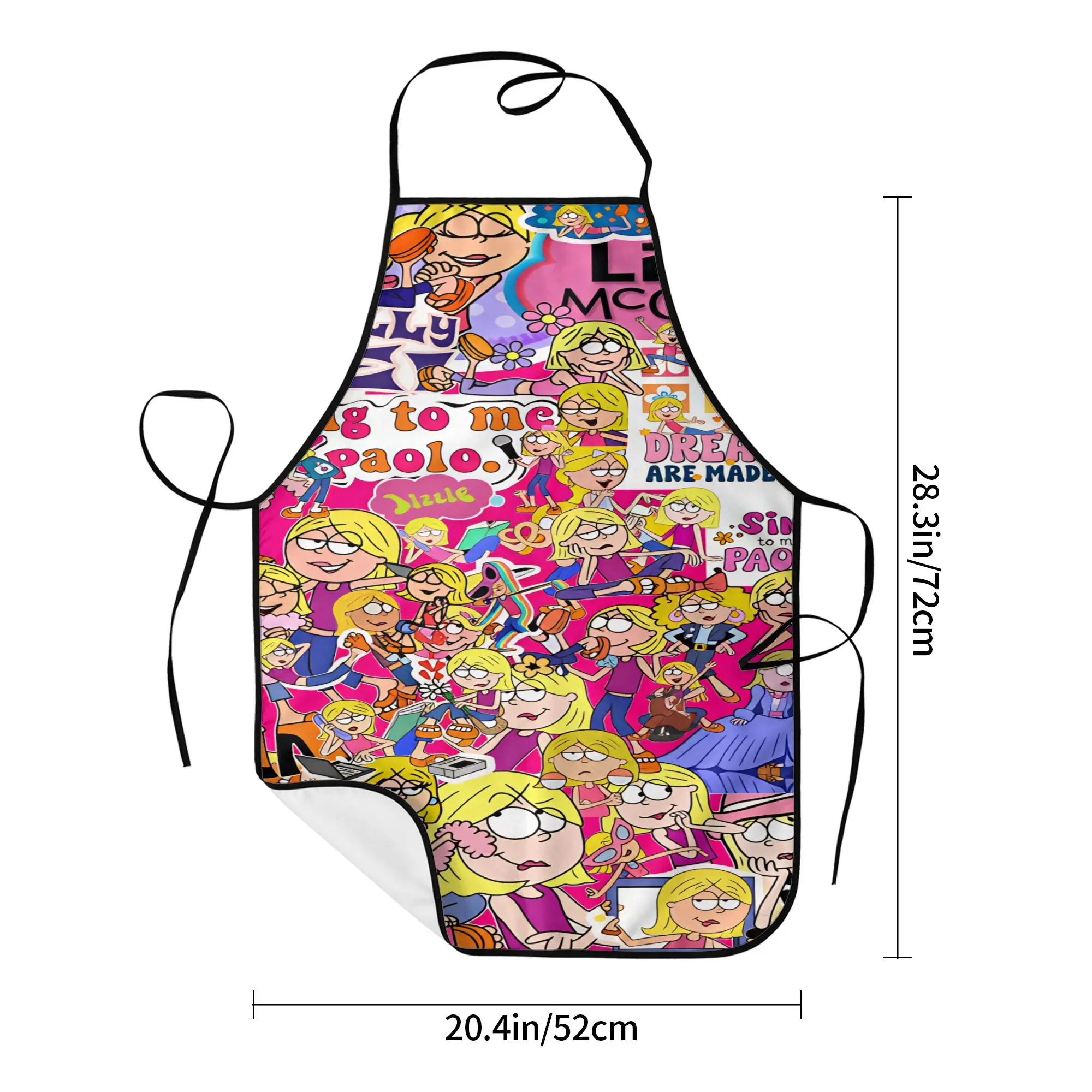 Фото Фартук Lizzies Cartoon McGuires для взрослых, кухонные аксессуары, модные фартуки для барбекю без карманов №5
