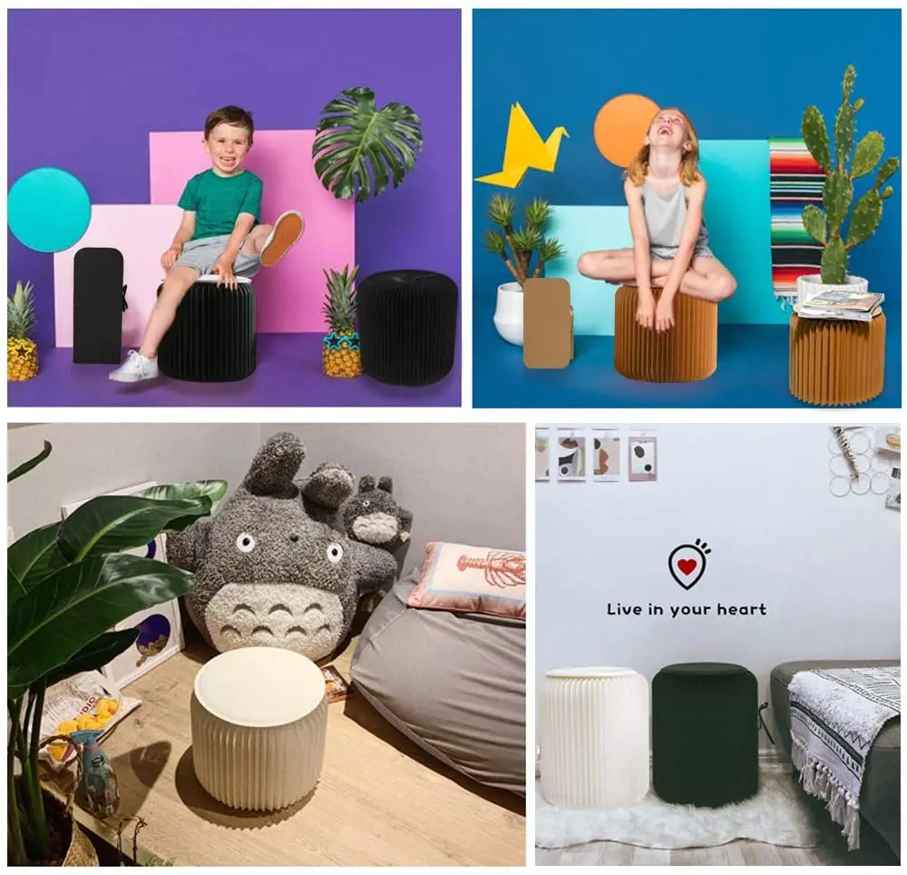 Складная искусственная креативная круглая мебель в скандинавском стиле для