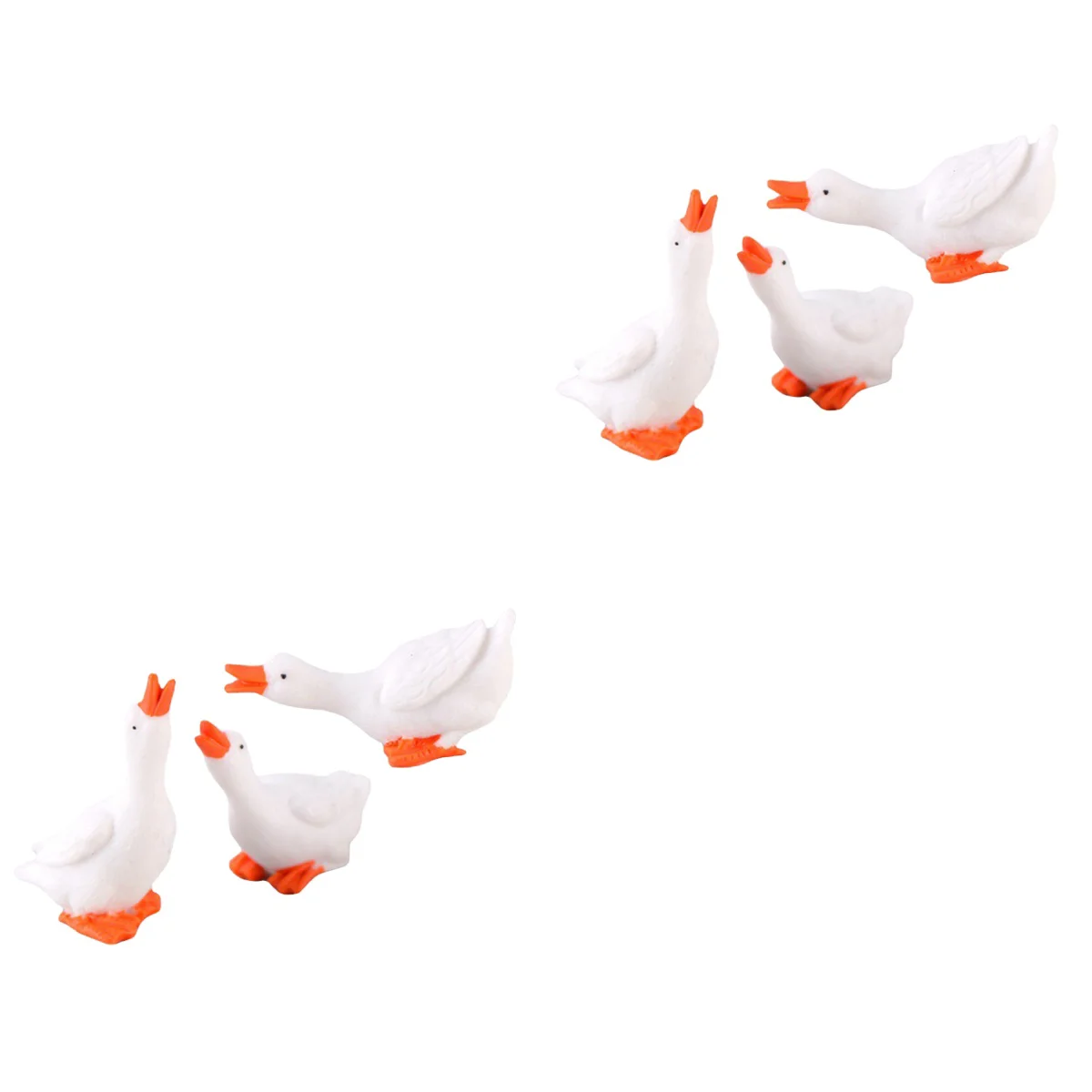 

Goose Statue Figurine Miniature Figurines Animal White Decoration Duck Resin Model Sculpture Mini Garden Ornaments Landscaping