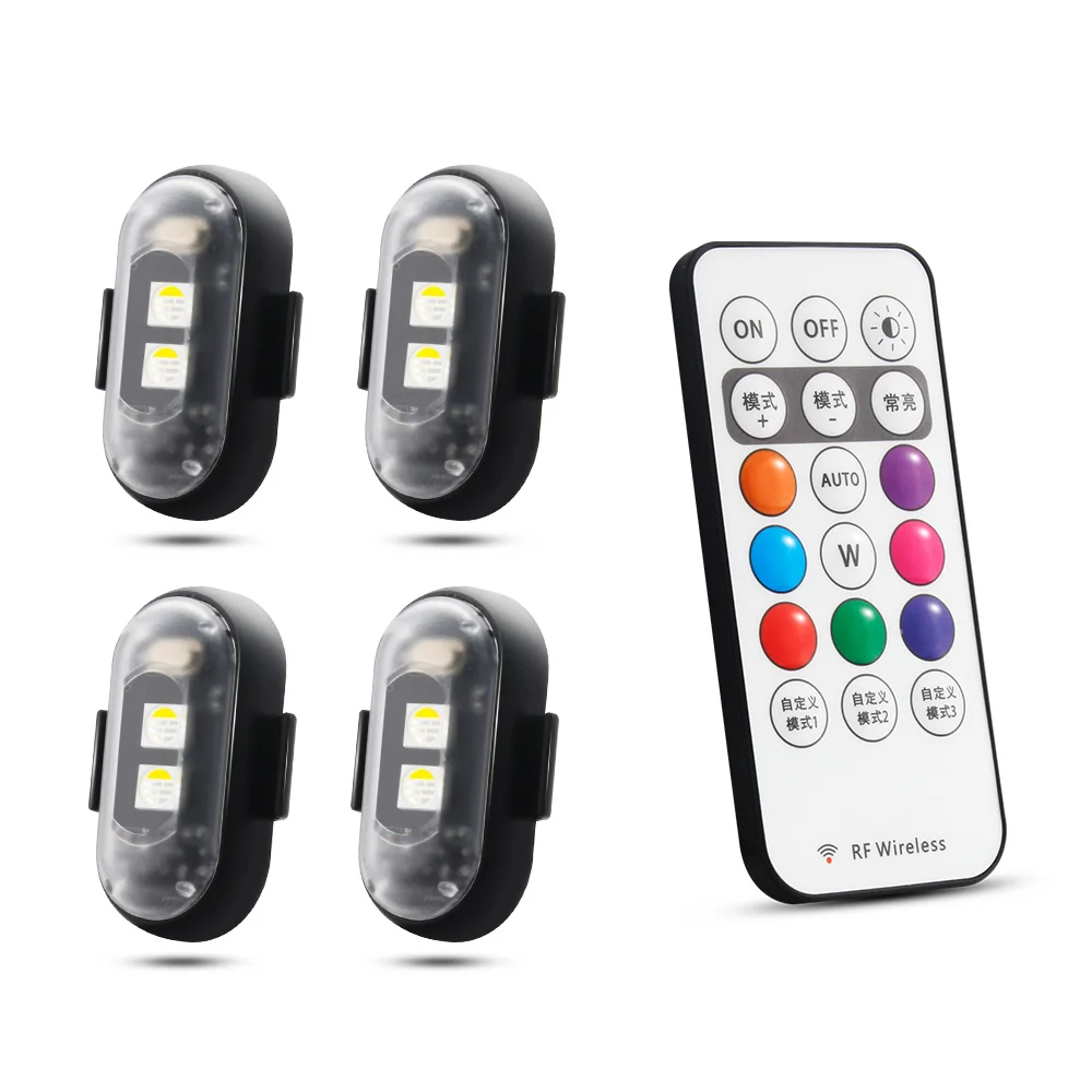 

Motorcycle Lights Mini Signal Light Drone Strobe Light 7 Colors Turn Signal LED For Car Bike