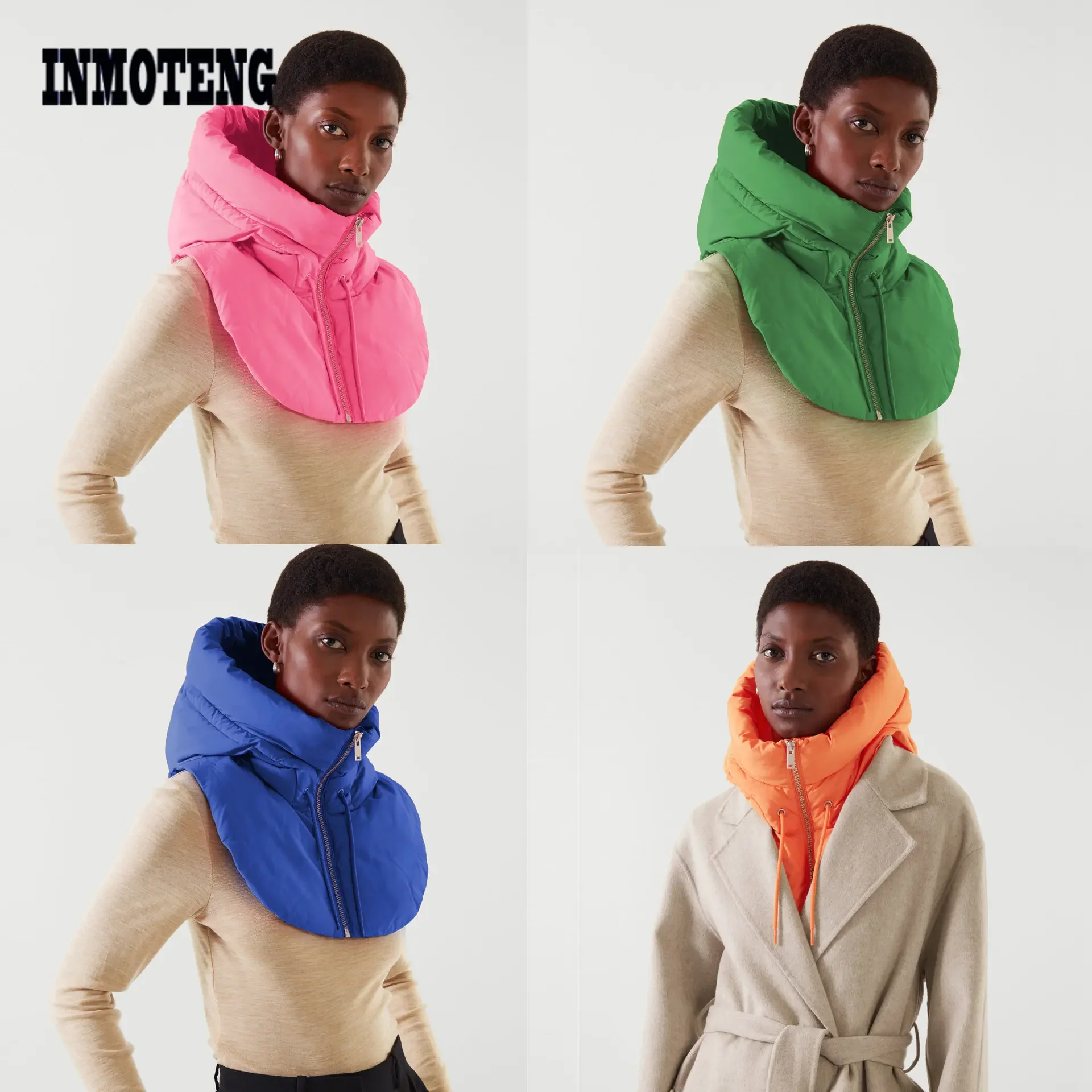 

New in Puff Vest Purple Jacket Bubble Puffer Crop Coat Women Streetwear 2022 Y2K Fashion Winter Clothes Down Hoodie Jackets