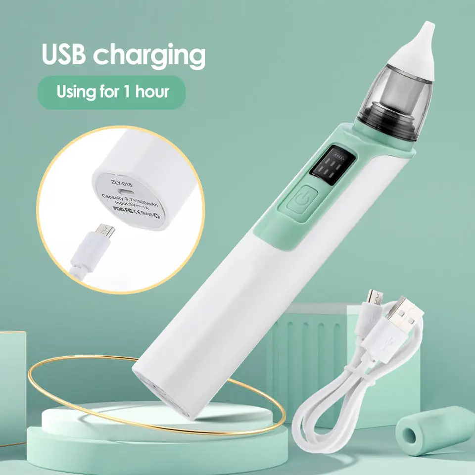 Baby Nose Cleaner Smart Nose Inhaler Children's Nose Inhaler Direct USB Charging Silicone Booger Baby Nose Inhaler Electric enlarge
