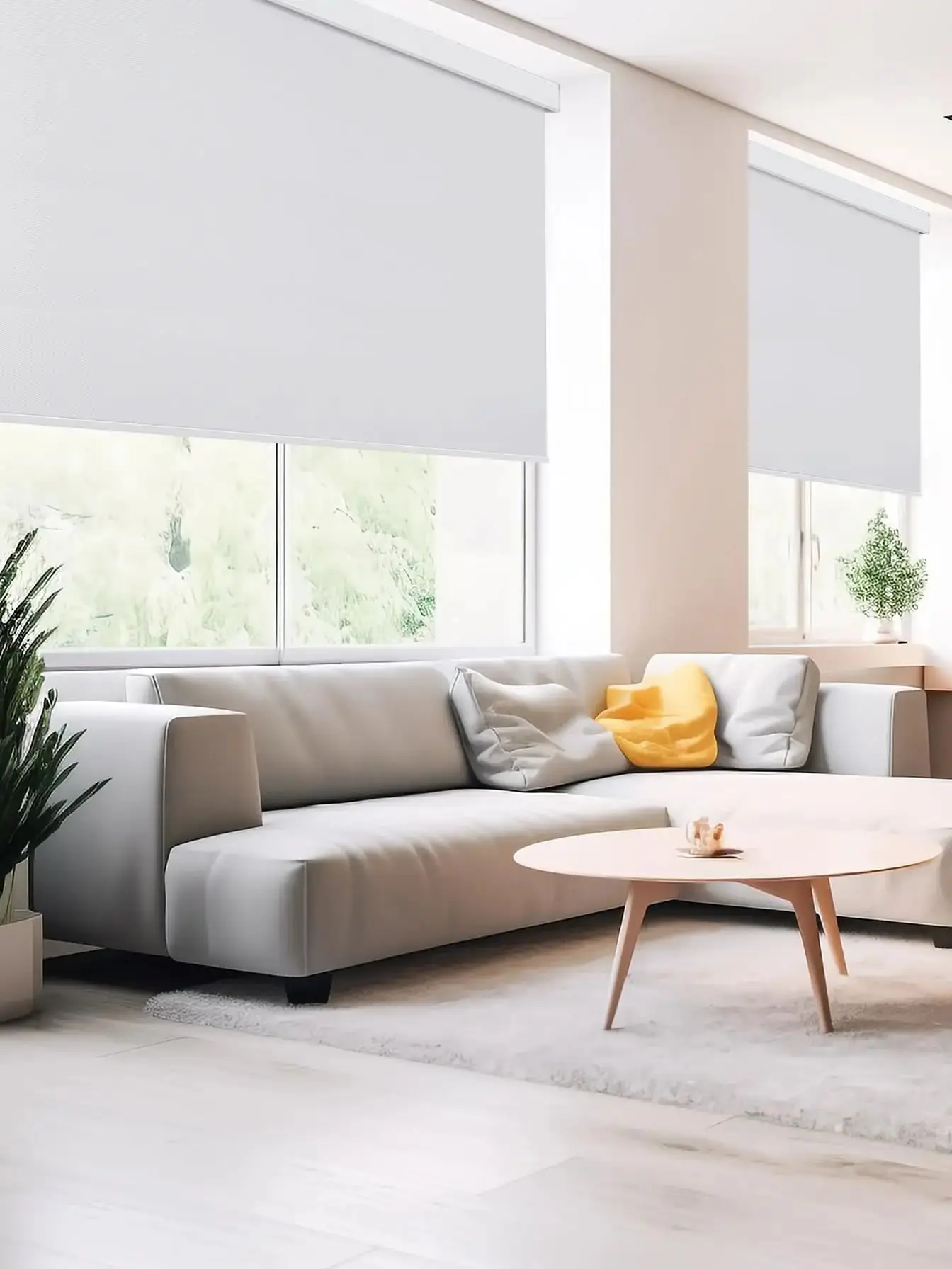 ZSHINE перезаряжаемые умные моторизованные шторы затемняющие солнечные ткани