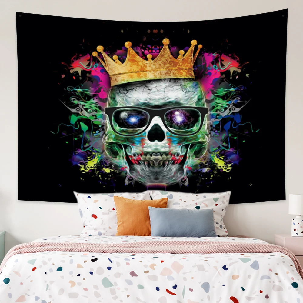 

Aesthetics Fantasy Skull Tapestry Kawaii Room Decor Tapestry Wall Hanging Home Decor Psychedelic Tapiz Witchcraft Tapestry