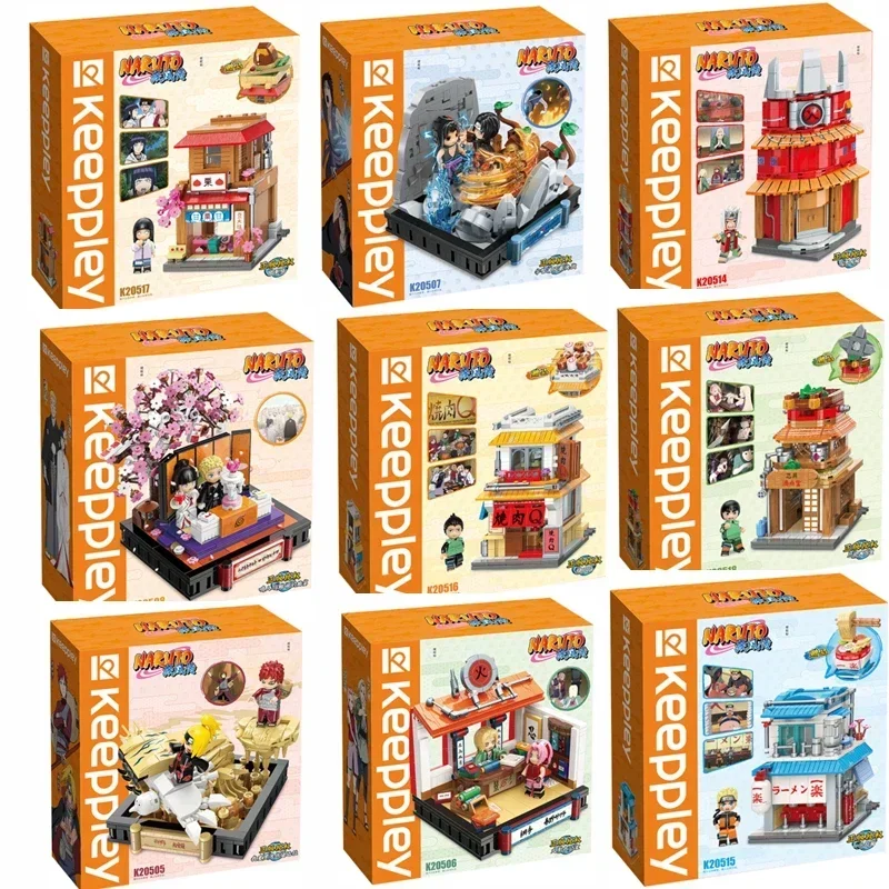 Keeppley Naruto Muyeyin Village Yile Lamian Лапша Вид на улицу Архитектурное украшение Сборка