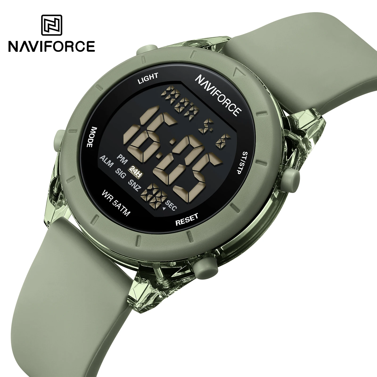 Фото NAVIFORCE новые модные женские цифровые часы спортивные светящиеся многофункциональные водонепроницаемые наручные часы уличные модные студенческие часы для девочек №5