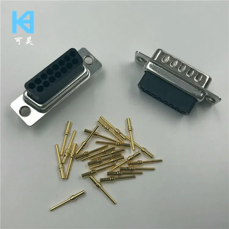 D-SUB Тип сжатия без пайки DB15P Мужской автомобильный игольчатый терминал корпуса