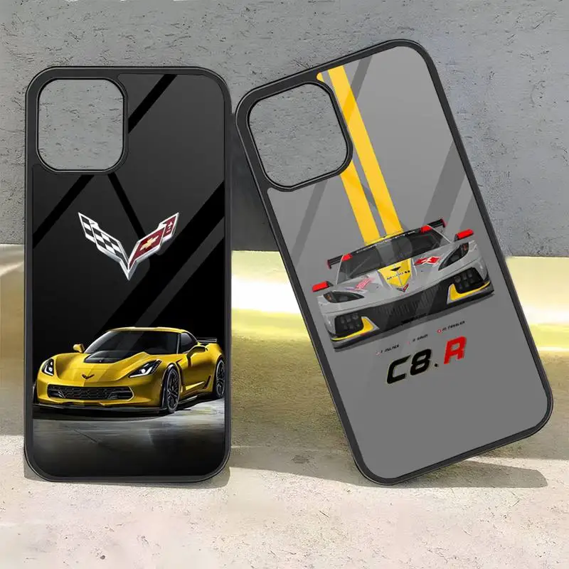 

Автомобильный брендовый чехол для телефона Chevrolet Corvette PC + TPU для Samsung Galaxy S21 S22 S20 S10 S30 Plus Ultra Note 20 Pro, дизайнерский чехол-накладка
