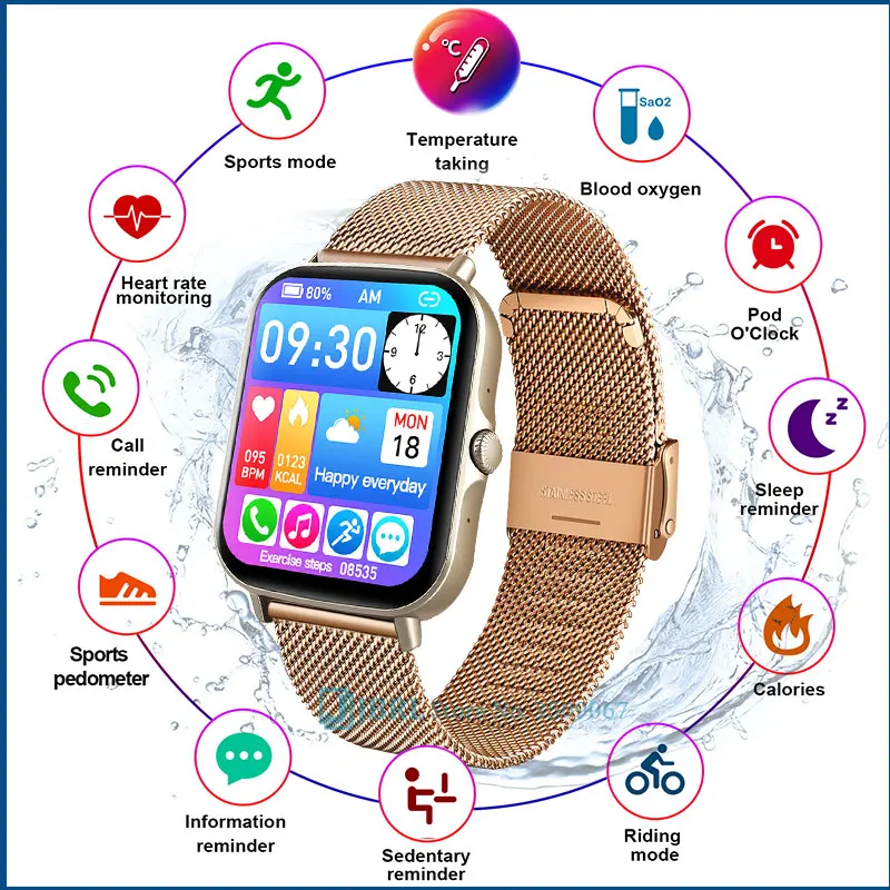 

Смарт-часы с Bluetooth и фитнес-трекером, 2022 температуры