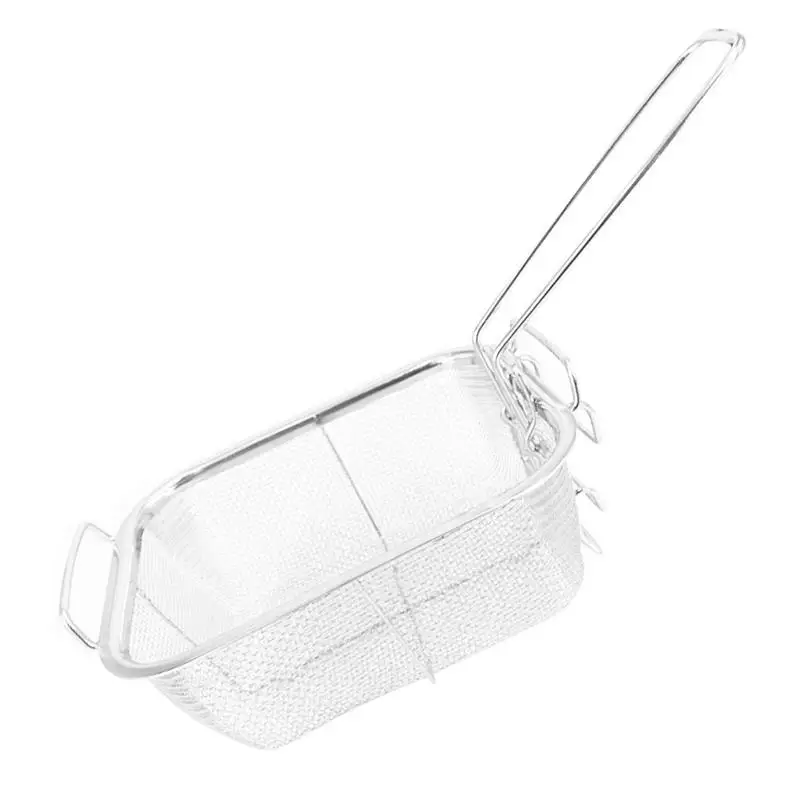 

Stainless Steel Fry Baskets Chips Presentation Basket Strainer Food Basket Kitchen Tool Cooking French Fries Basket