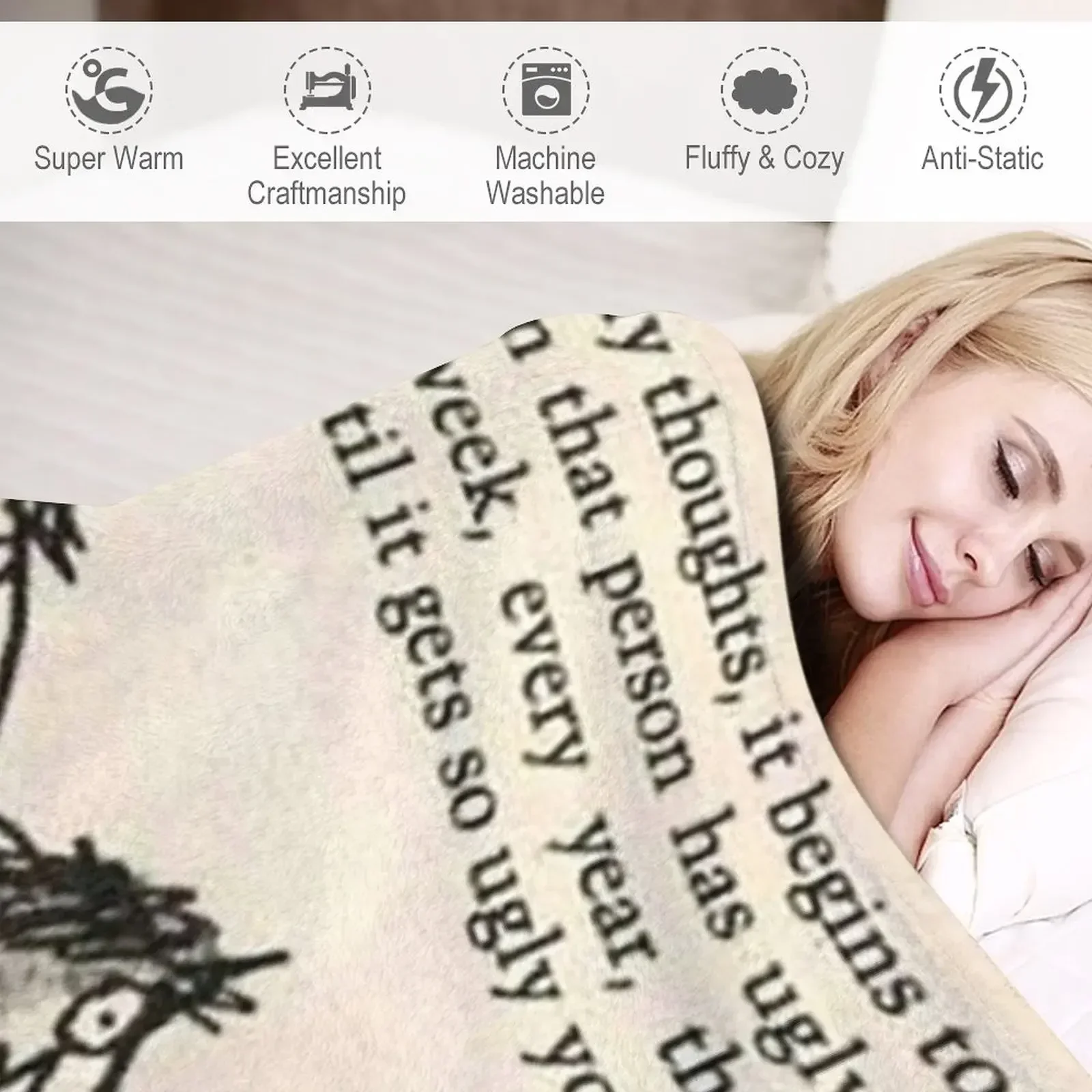 Одеяло Roald Dahl the Twits для ребенка плед на диван рождественские подарки