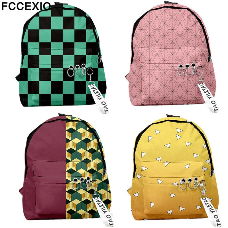 

Backpack Demon Slayer Kimetsu no Yaiba Canvas Bag Tomioka Giyuu School Bags Girls Travel bag Mochila Feminina Notebook Bags Boy