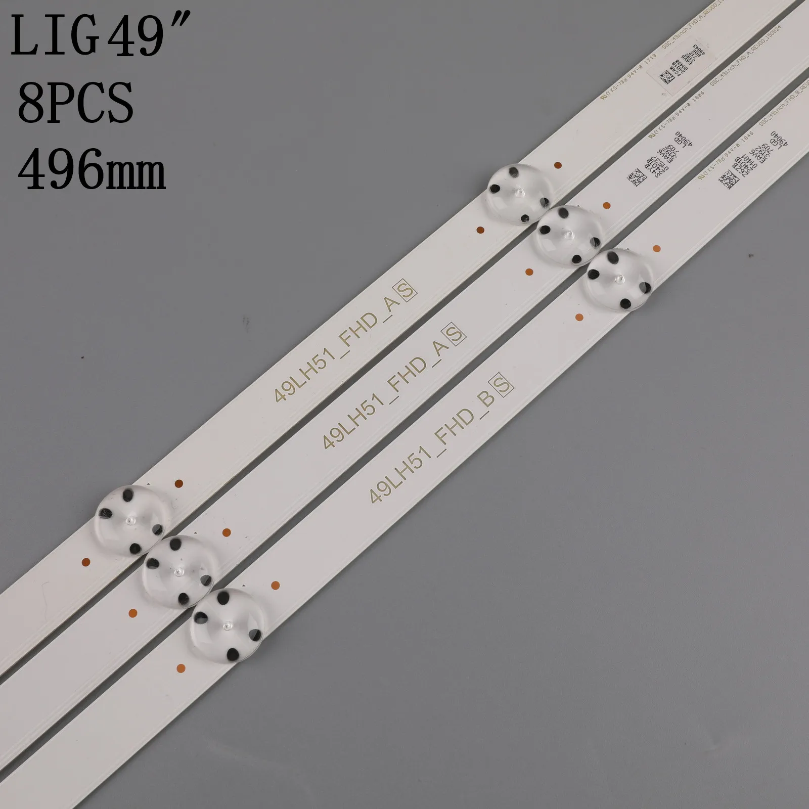 LED Backlight strip 8 Lamp For LIG Innotek17Y 49