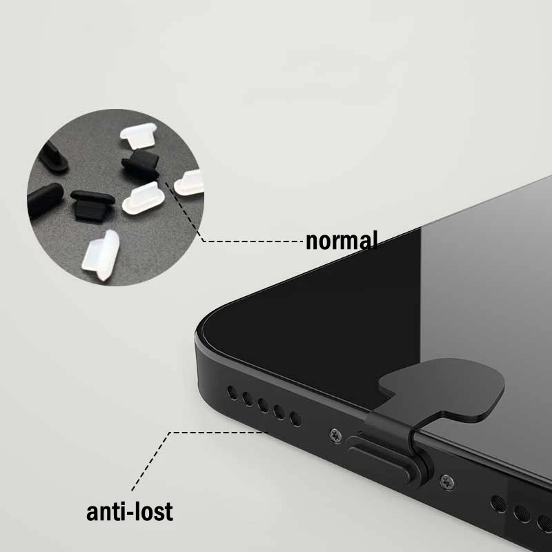 Защитная крышка от пыли для порта зарядки Apple iPhone Samsung S22 S21Ultra USB Type-C, силиконовые вставки.