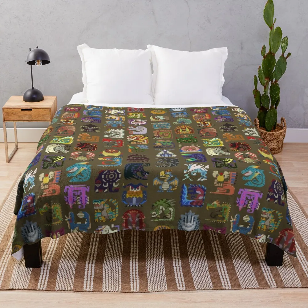 

Large Monsters! For Couch Faux Fur Plaid Soft Large Throw Blankets