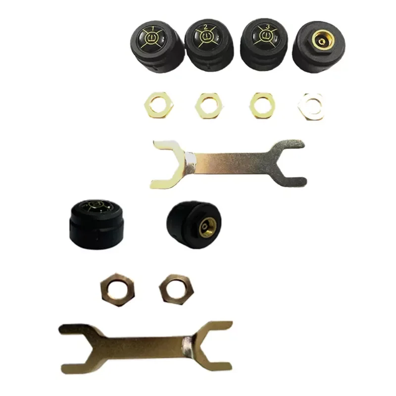 

N0HF Tire Pressure Monitoring System Alarm External Sensors TPMS Real-time Display Pressure Temperature Bluetooth-compatible