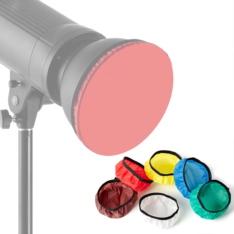 

Color Cap Filter Diffusion Fabric Cover for Studio Flash Strobe Monolight 7" Standard Reflector Photographic Lighting Essential