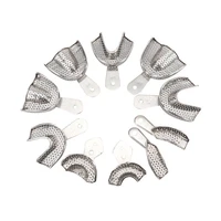 dental impression trays stainless steel autoclavable denture instrument teeth tray oral hygiene tooth tray dental lab tool