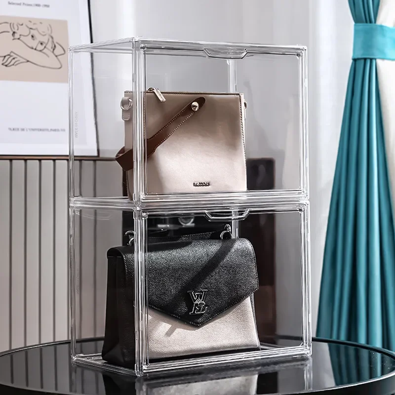

Desktop Book Organizer Transparent Dustproof Magazine Storage Box Thickened Plastic Bookcase Office Decor Bookshelf Display Case