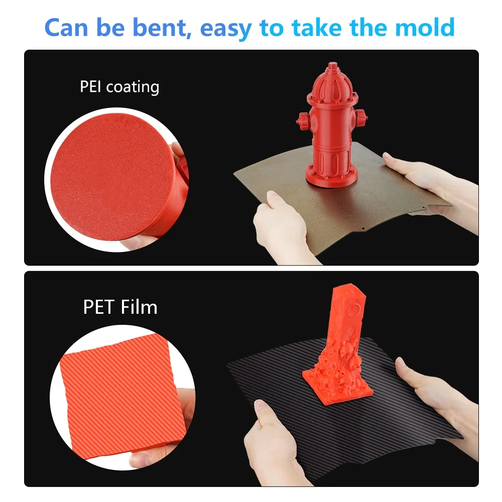 Двухсторонняя печать PEY PEO PET PEI пластина для Bambu Lab X1 P1P 3D принтер Hotbed пружинный