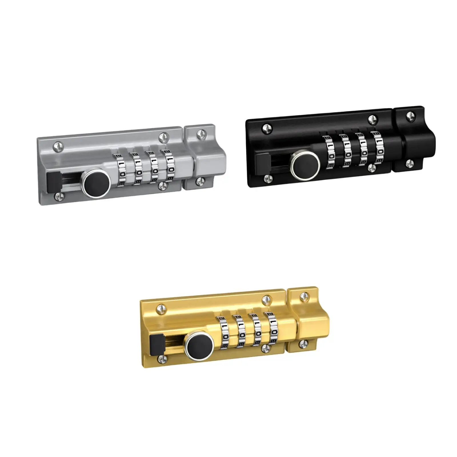 

Combination Locking Bolt Mechanical Combination Lock Barrel Bolt Locks Slide Latch Lock for Entrance Wooden Fences Garden Home