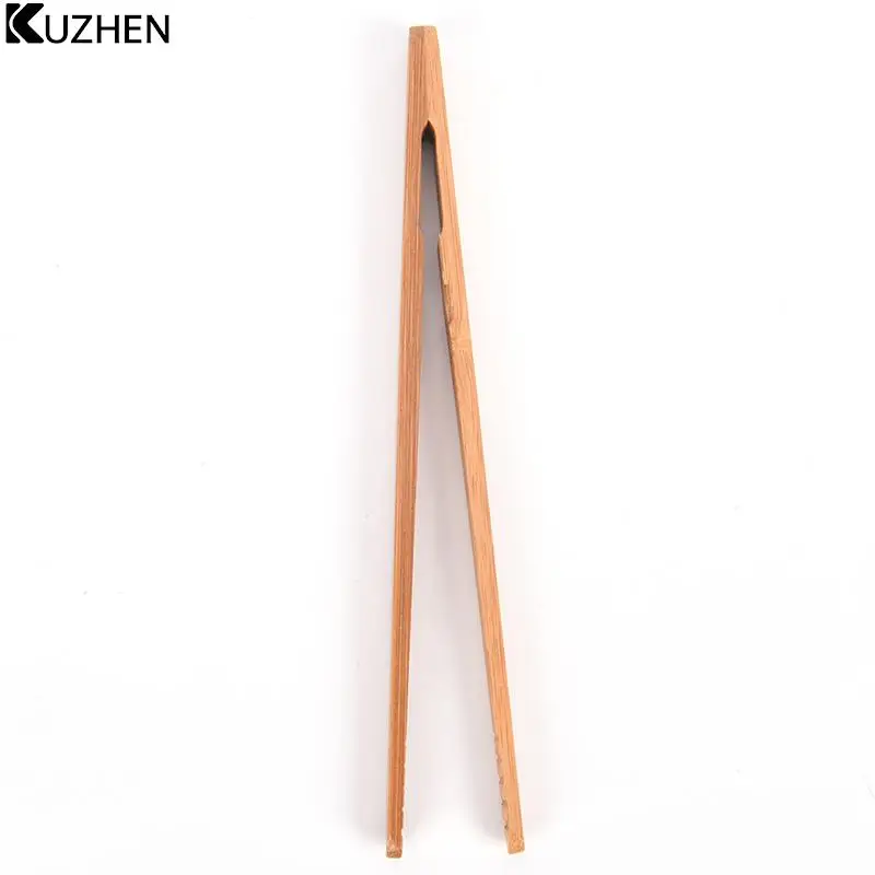 

18cm Wooden Tea Clip Tweezer Bacon Tea Clip Tongs Bamboo Kitchen Salad Food Toast