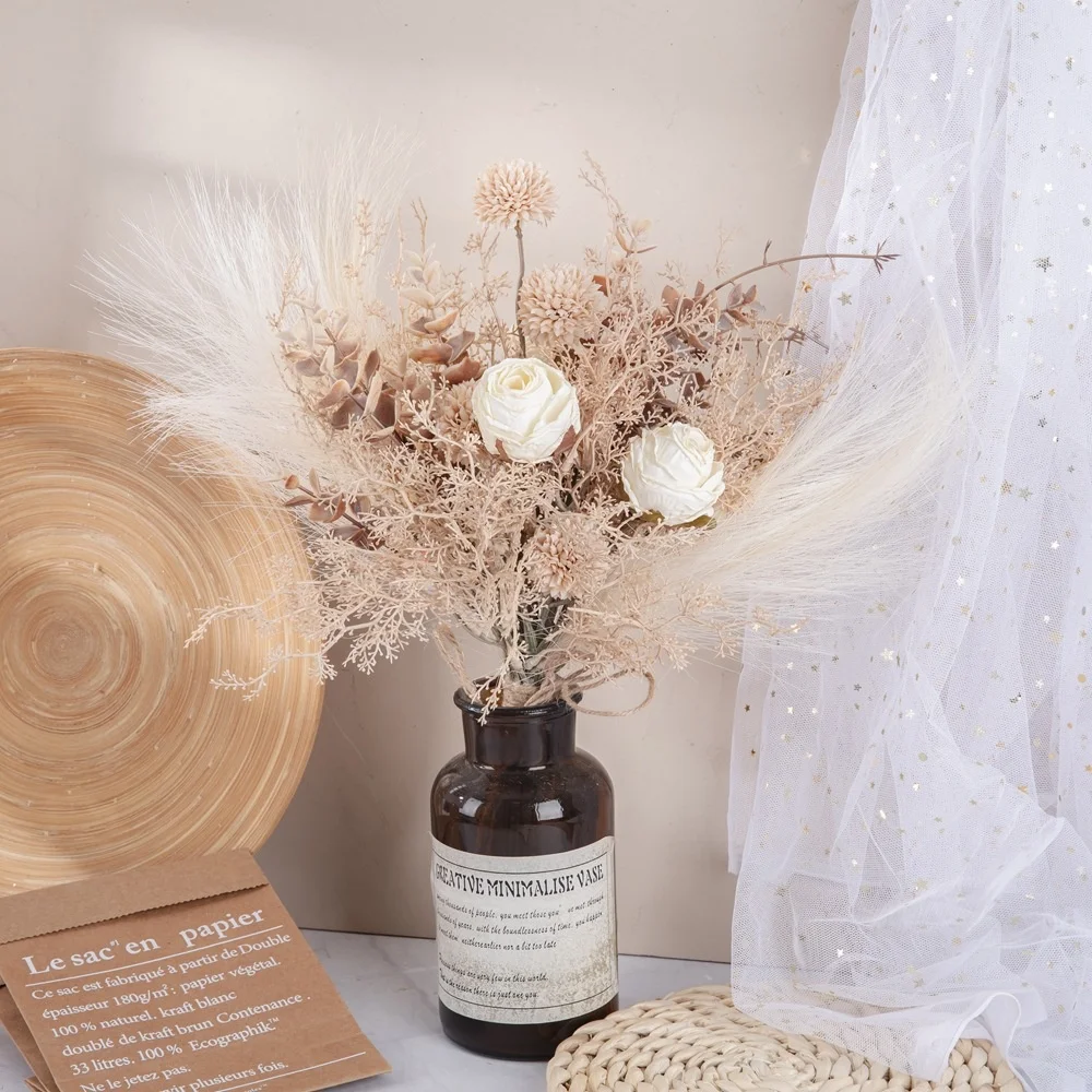 

Left Summer Simulated Flower Home Decoration Design with Hand Holding Flower Bundle Wall Decoration Wall Hanging CF01169