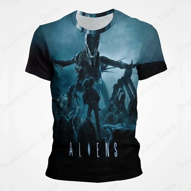 Летний фильм 2025 года футболка с 3D принтом Alien Mutation мужская мода детский топ в